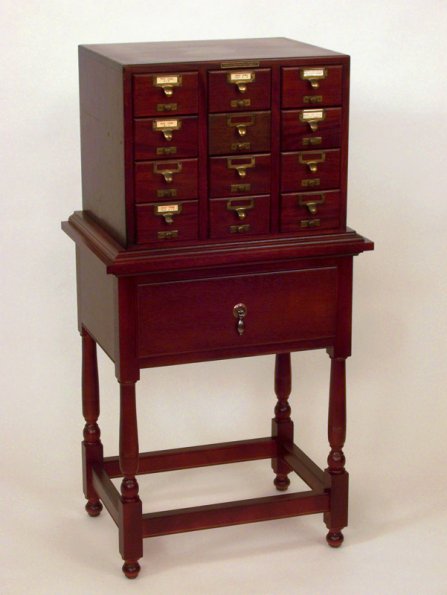 Library Card Catalog Stand