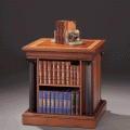View the image: Revolving, Double-sided Bookcase